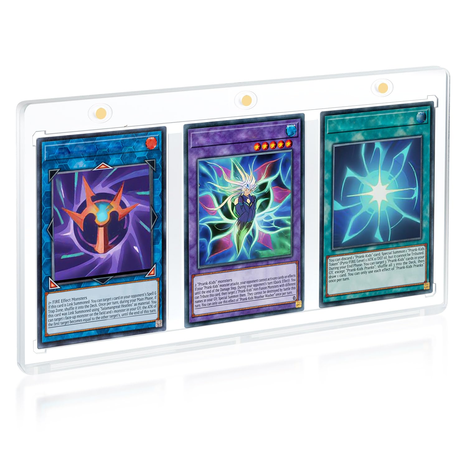Mcbazel 4 Card Slots 35PT Magnetic Card Holder UV Protection - Transparent Card Frame Card Case Protective Case for Pokémon, Magic, MTG, Yugioh, Sports Card Collection