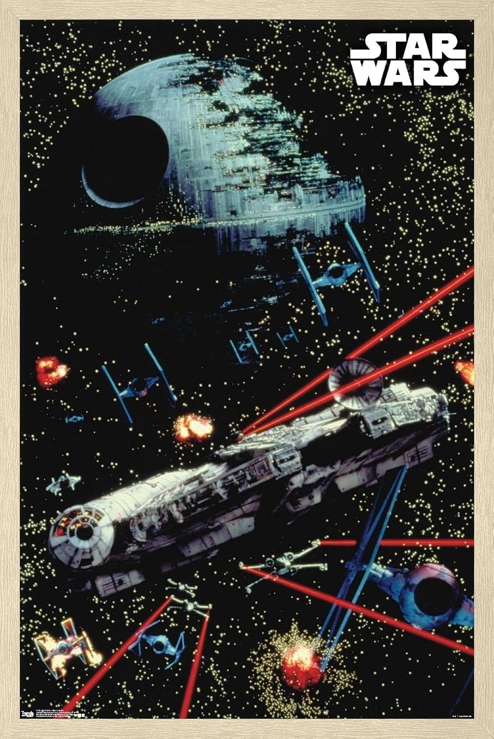 Trends International Star Wars: Saga - Space Battle Wall Poster, 22.375" x 34", Premium Unframed Version