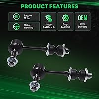 Vista 4 de AUQDD 2 unidades K80766 (para modelos de 8 lengüetas y 4WD) barra estabilizadora delantera compatible con Do-dge 2008 2007 2006 R-am 1500,2009-2006