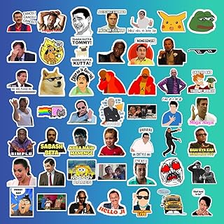 Pack of 55+ Funny Meme Stickers for Mobile, Phone Case, Laptop Water Bottles, Computer Sticker Waterproof Stickers