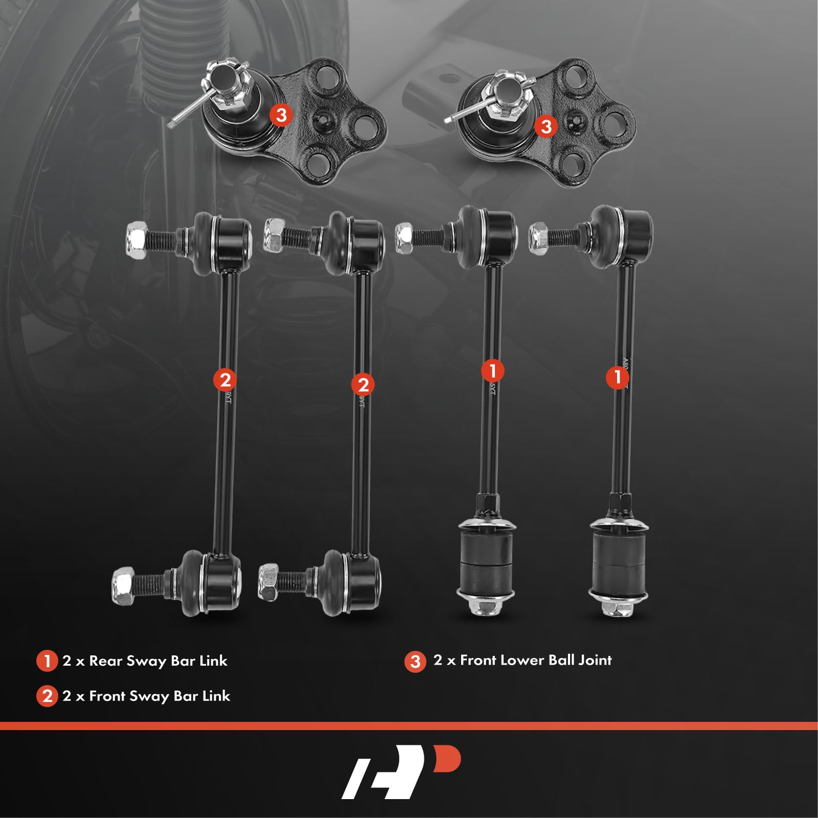 SCITOO K90659 Front Sway Bar End Links - Fits Nissan Pathfinder & Infiniti QX4 1996-2004