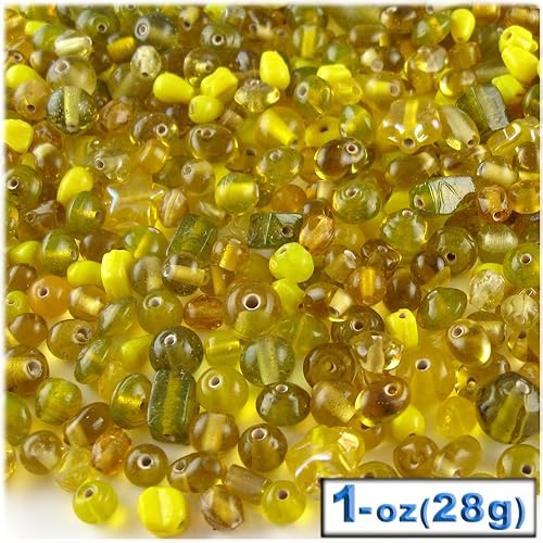 Miniatura 8 de 1oz  0.99 oz a granel de formas y tamaños surtidos de 0.236-0.472 in cuentas de vidrio mezcladas