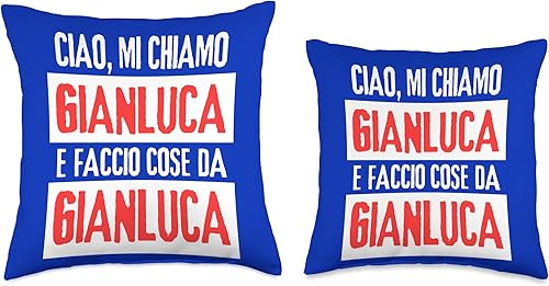 Miniatura 3 de Ciao Sono Faccio Cose Da Gianluca Personalizzato Throw Pillow, 16x16, Multicolor