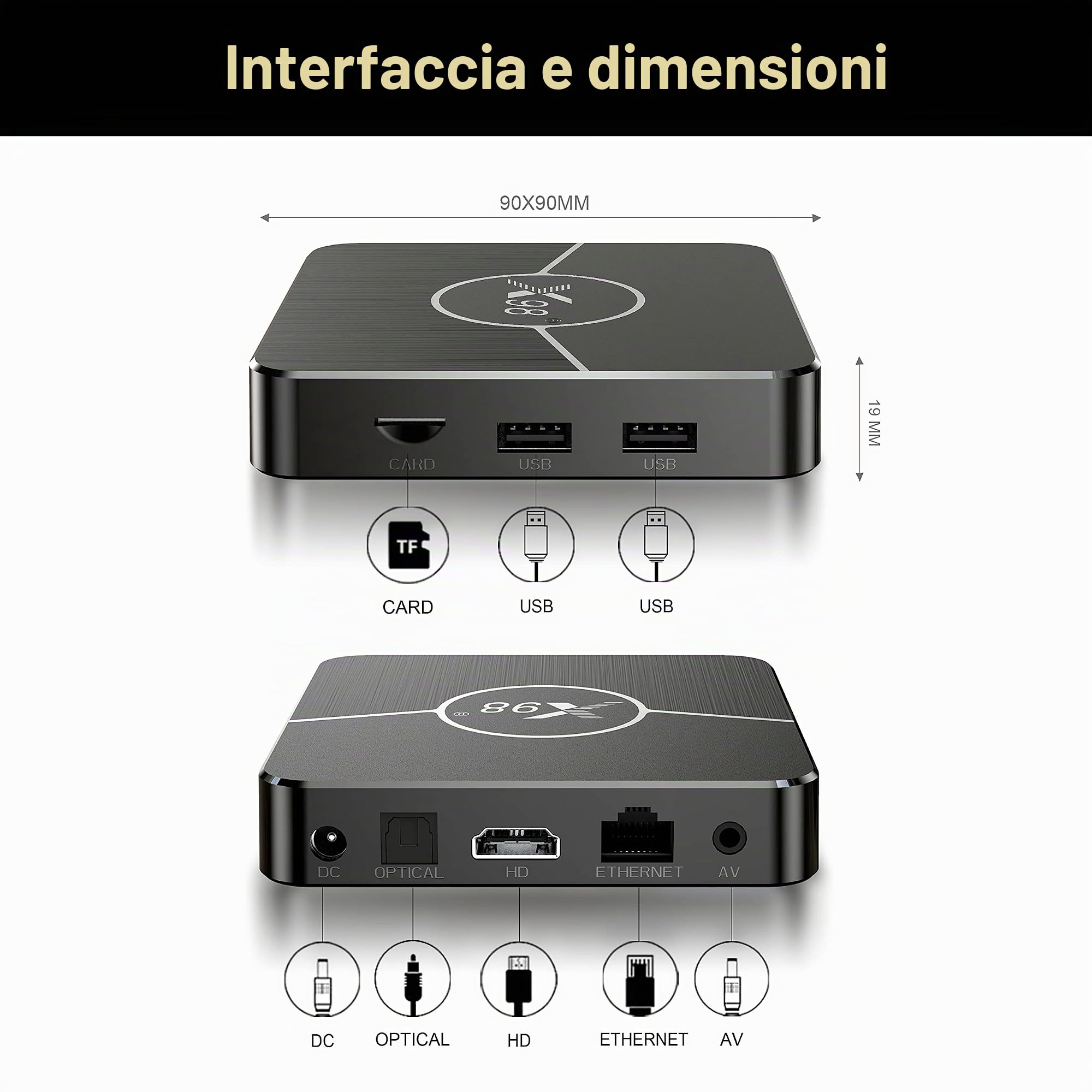 X88 Android 11.0 TV Box, X98 Plus Amlogic S905W2 Quad Core RAM 4GB ROM 64GB Dual WiFi 2.4G/5.8G BT4.2 4K 6K AV1 Home Smart Media Player Android TV Box
