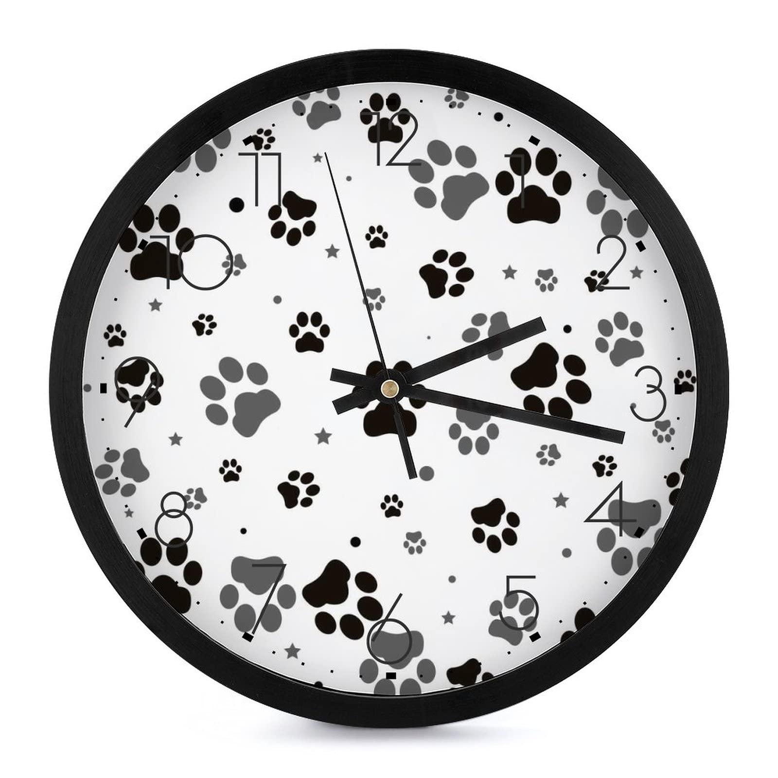 Horloge silencieuse empreinte de chien pour retrouver le calme