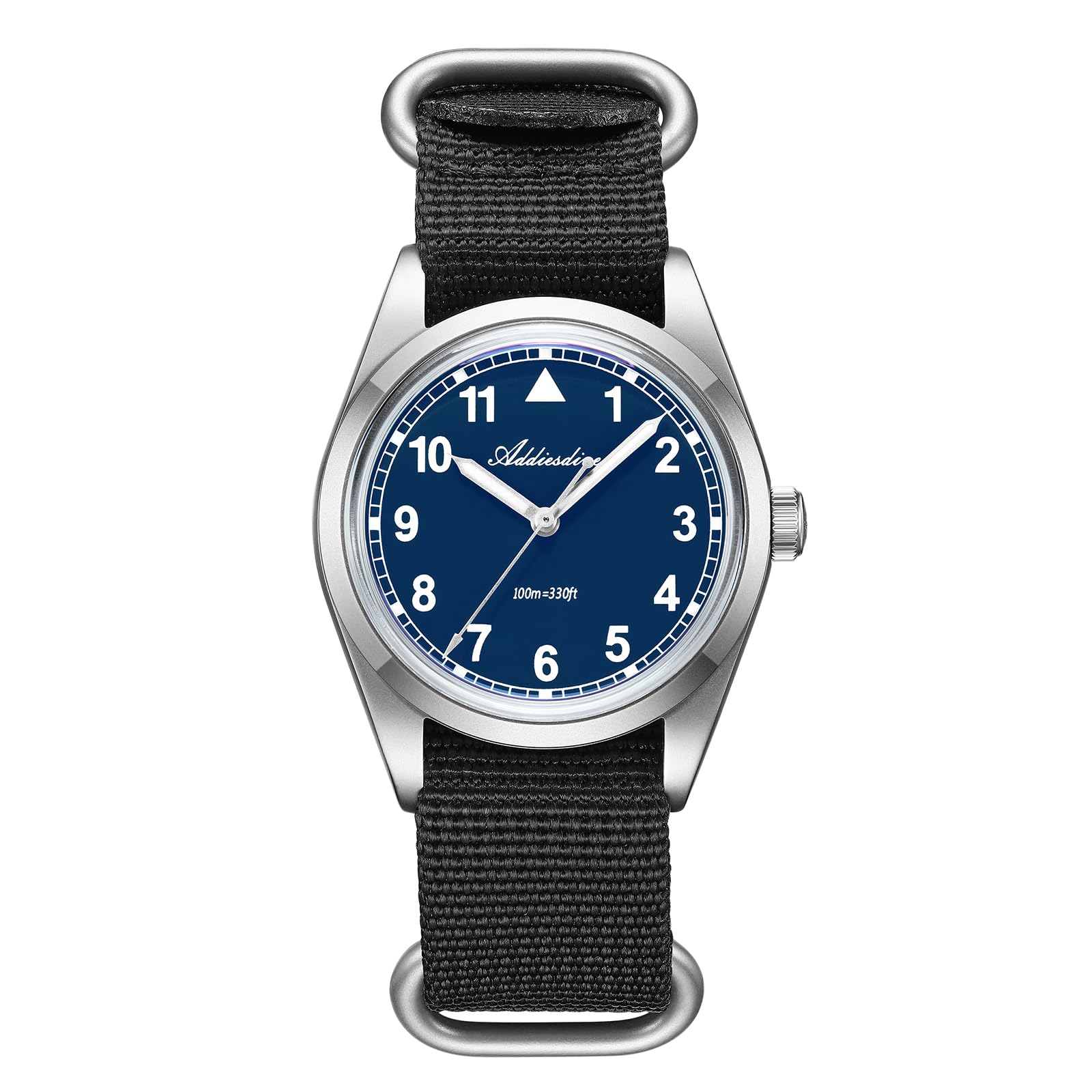 ADDIESDIVE 36MM Mens Military Field Watches VH31 Quartz Movement Sweep Second Hand Luminous 100M Waterproof