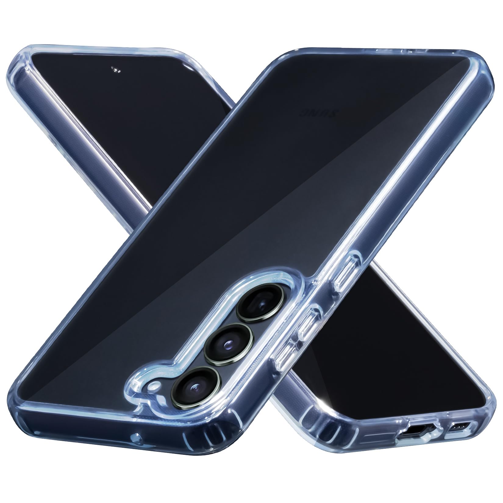 PAWHITS Case Compatible for Galaxy S23 Transparent Shockproof Protective Slim Cover for Galaxy S23