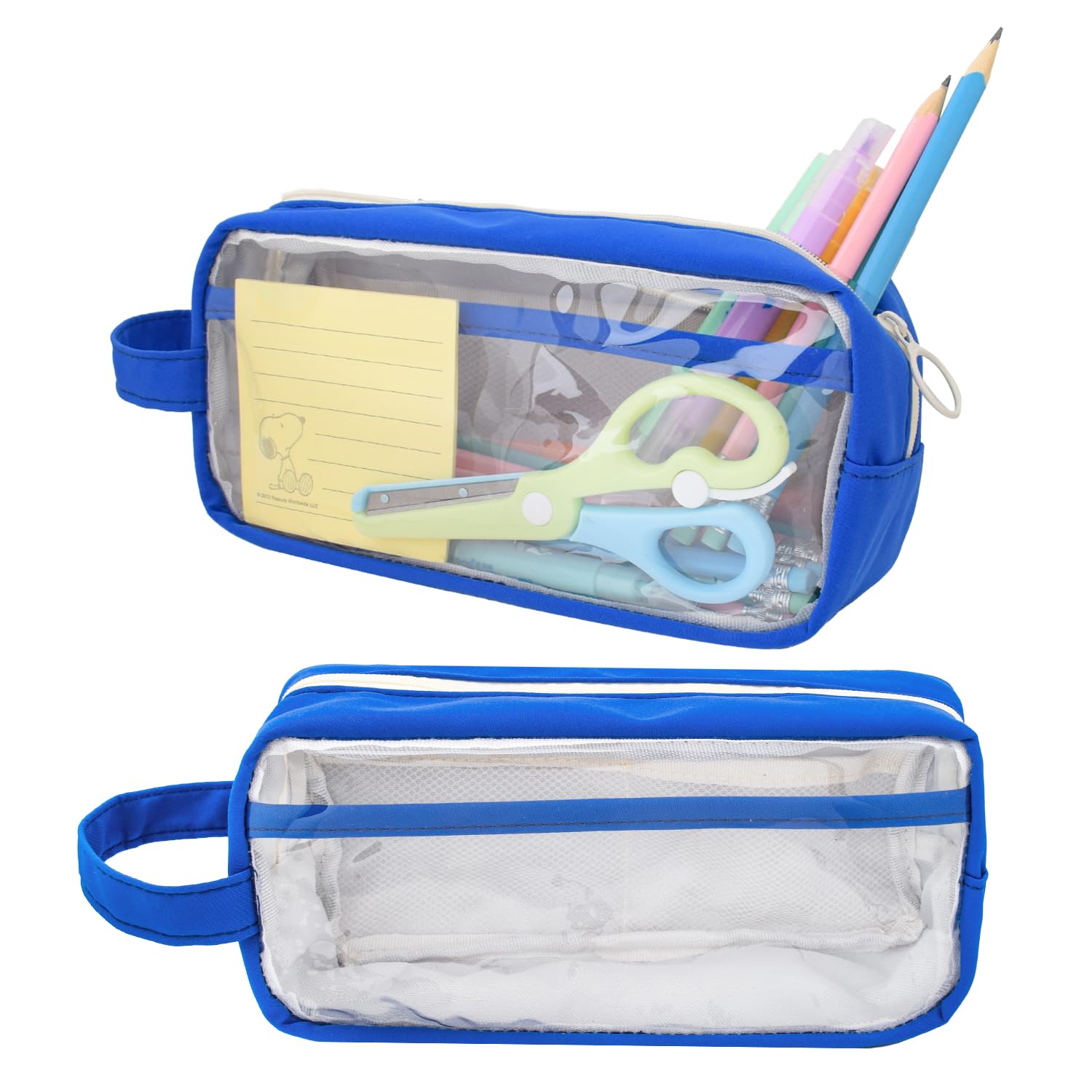 BARUHARI Large Capacity Pen Bag, Organizer, Multiple Compartments, Water Resistant, for Office, Travel, Arts and Crafts(BLUE)