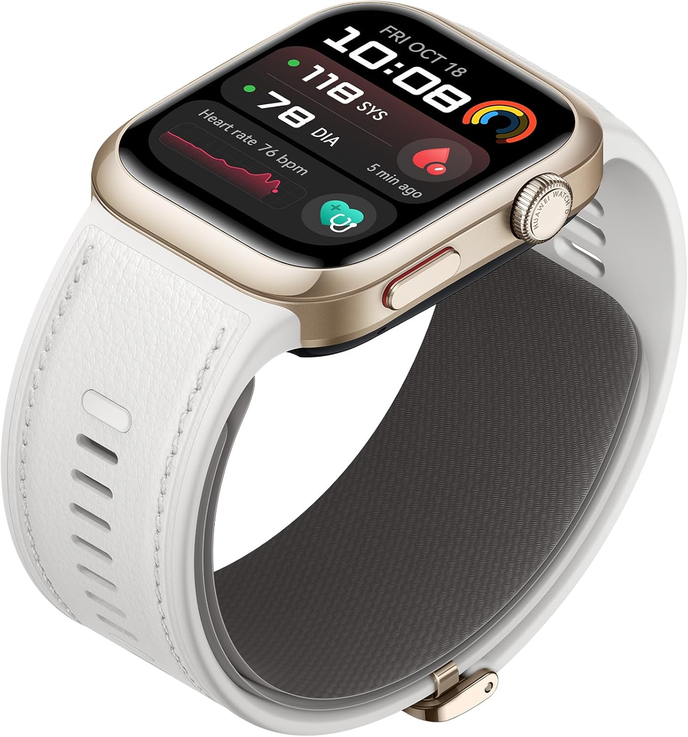 HUAWEI Watch D2,Pantalla AMOLED de 1,82 Pulgadas, Monitorización en Tiempo Real de la Presión Arterial, ECG, Monitorización Exhaustiva del Sueño, SpO2, Asistencia Sanitaria Familiar, Llamadas, Blanco 5