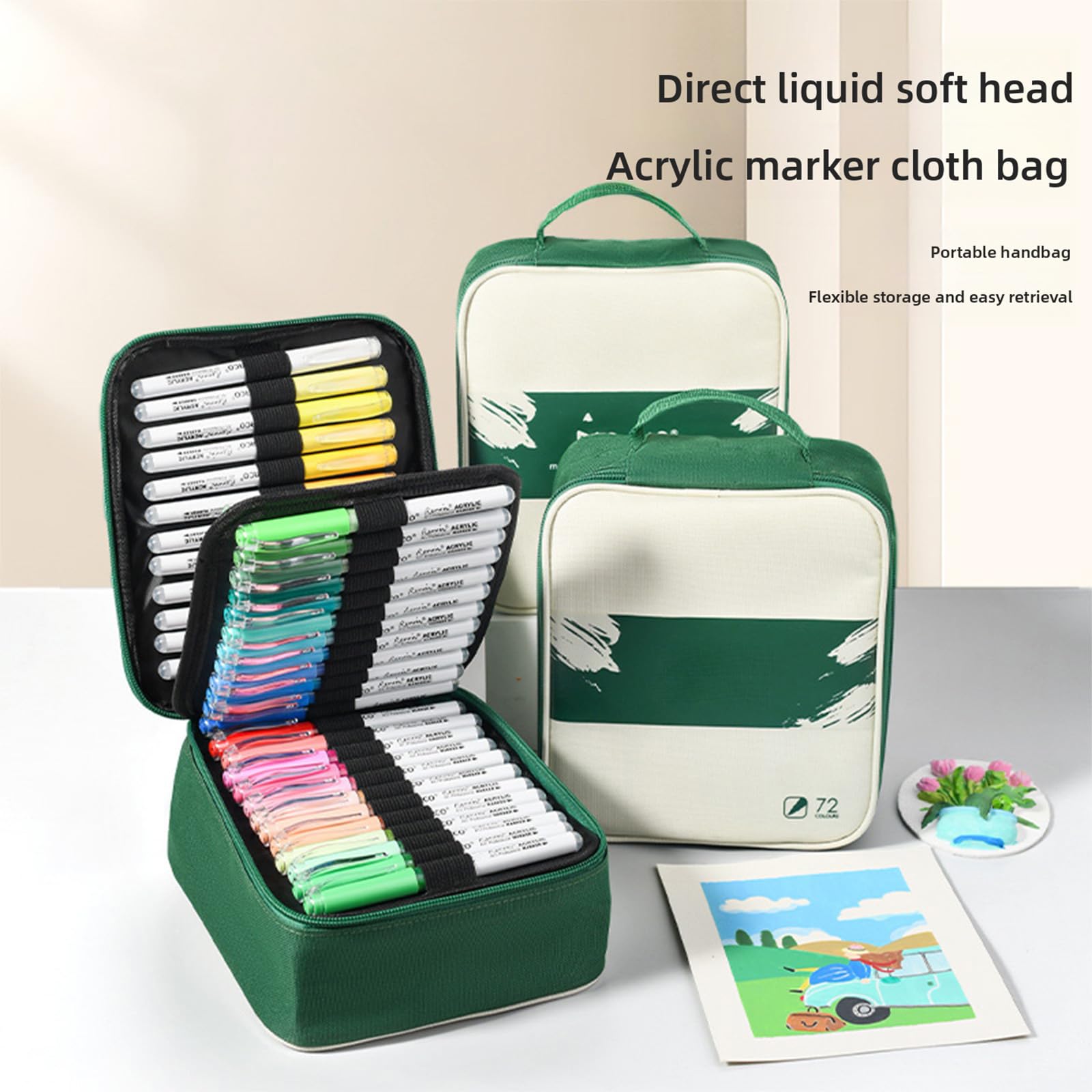 Schnell trocknende Acryl Marker, ergonomisches Design, glattes Schreiben, ideal zum Ausmalen Klassenzimmer, für Erwachsene, professionelles Acryl Marker Set