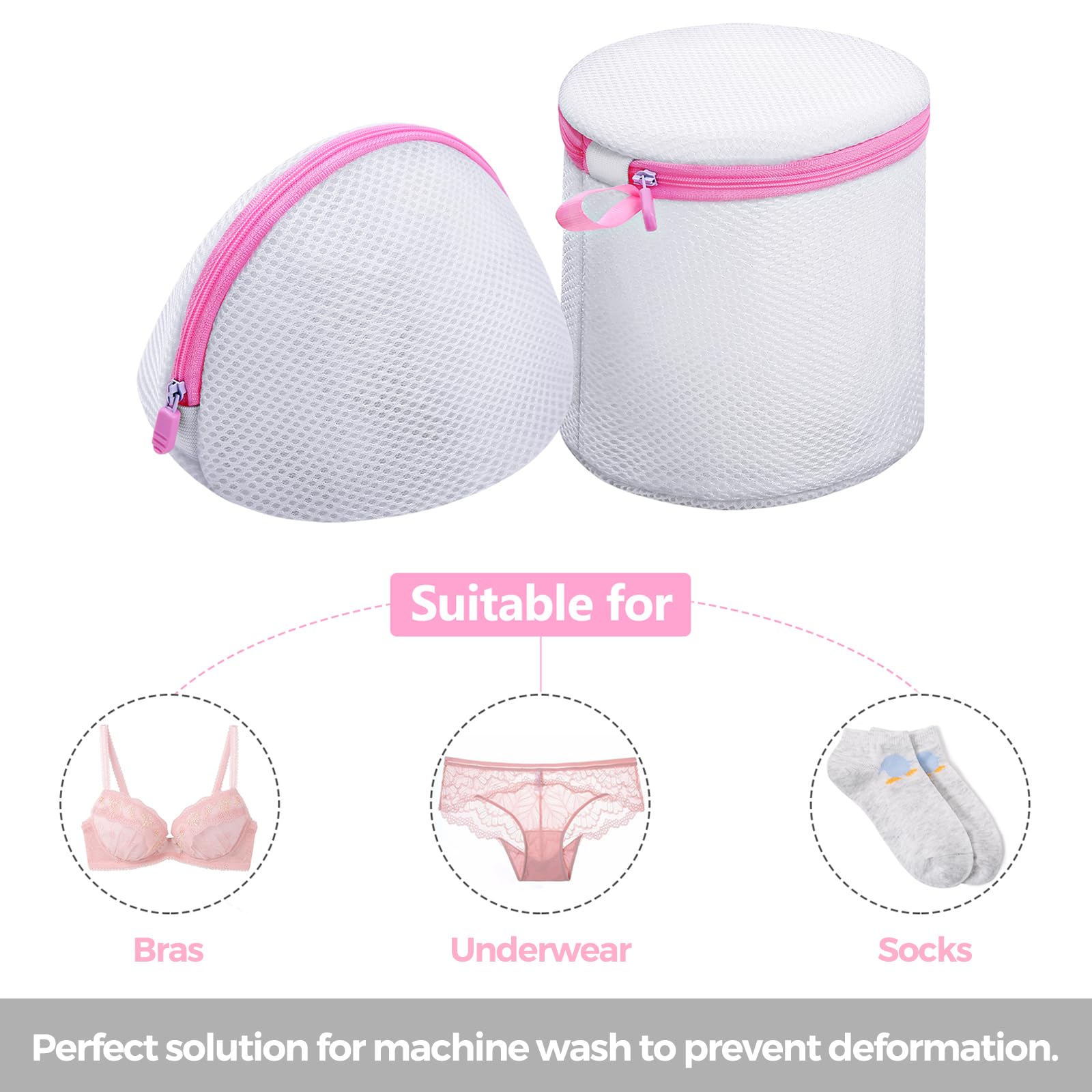 Set 5 Reti Lavatrice - Sacchetti Per Biancheria Delicata, Reggiseni, Scarpe E Intimo - Diverse Misure - Foto 8