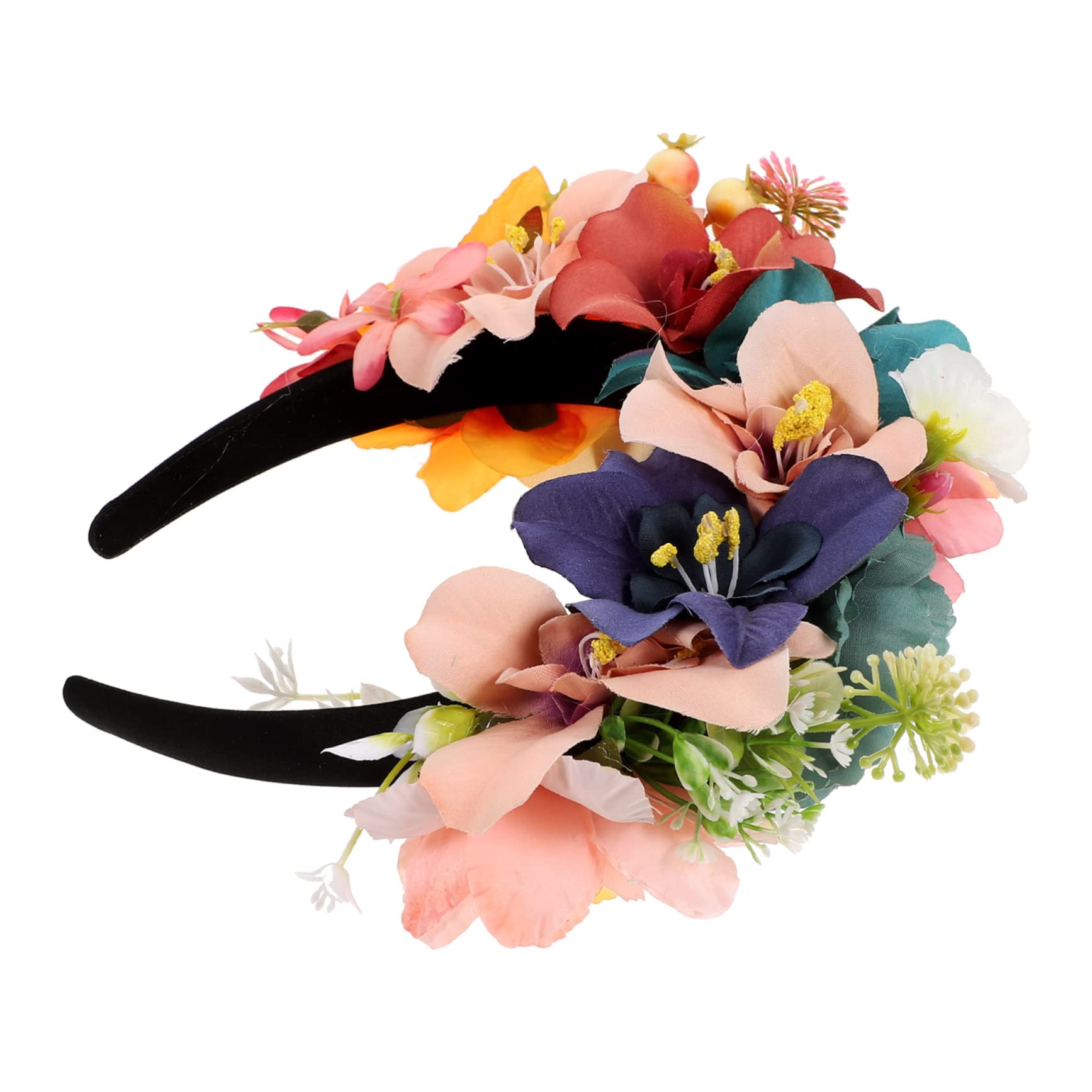 VICASKY 5stücke Braut Blumenkranz Haarschmuck Mit Verstellbarem Band Künstliche Blumenkrone Für Hochzeiten Partys Festivals Und Fotoshootings Elegantes Haarband Für Damen