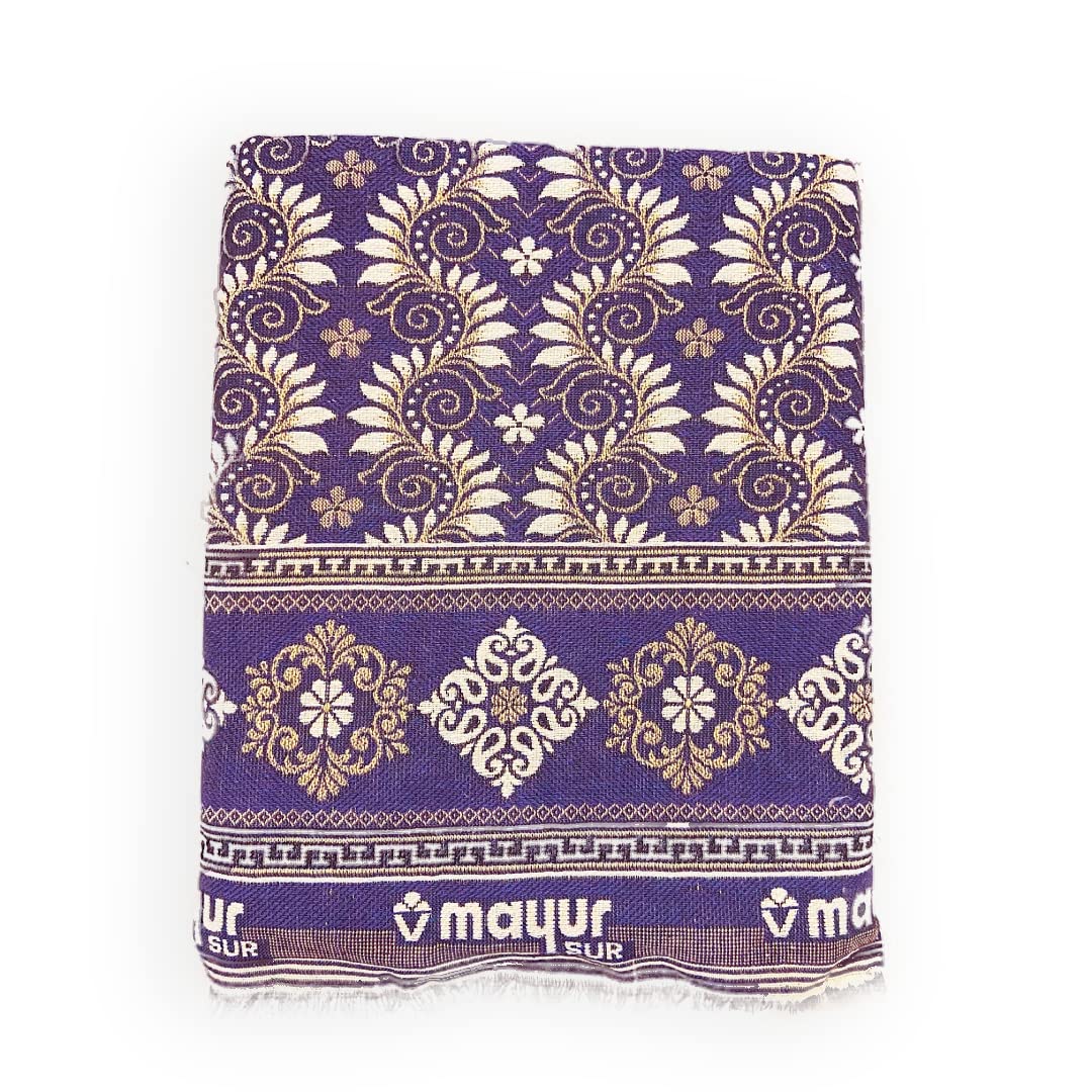 Buy COTFLEX Original Solapur Chaddar Queen Bed Cotton Blanket (Purple)