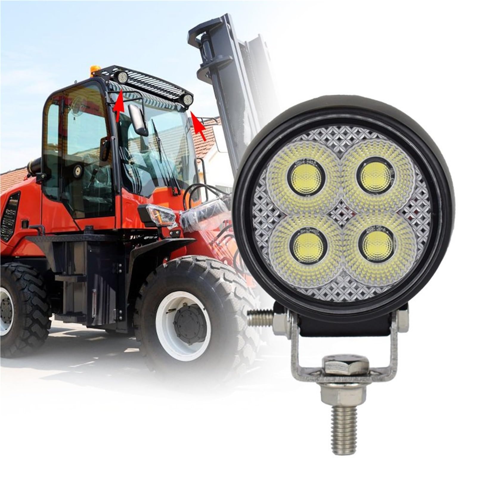 Per Faro LED Per Camion ATV 2.5 DRL svolta dinamica | Pods Rotondi 3000lm 20W Off Road Uso Fari Per Barche Trattore UTV Camper