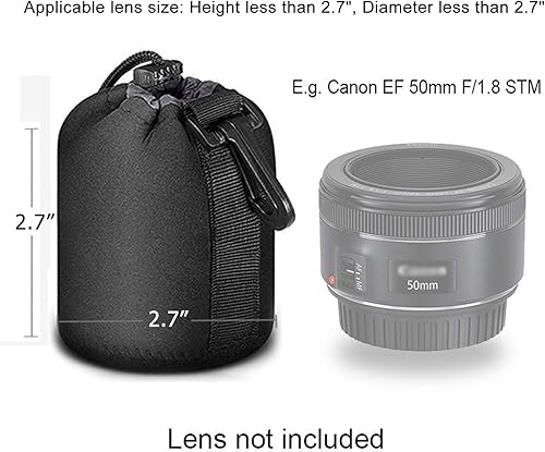 Miniatura 10 de Selens Juego de 4 fundas para lentes con funda protectora gruesa de neopreno para lente de cámara DSLR Sony Nikon Olympus Panasonic  Tamaño bolsas
