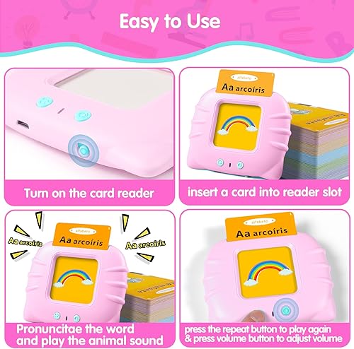 Miniatura 27 de QuTZ ABC - Tarjetas flash parlantes para niños pequeños de 2 a 4 años, juguetes de autismo, juguetes de terapia del habla, educativas ABC