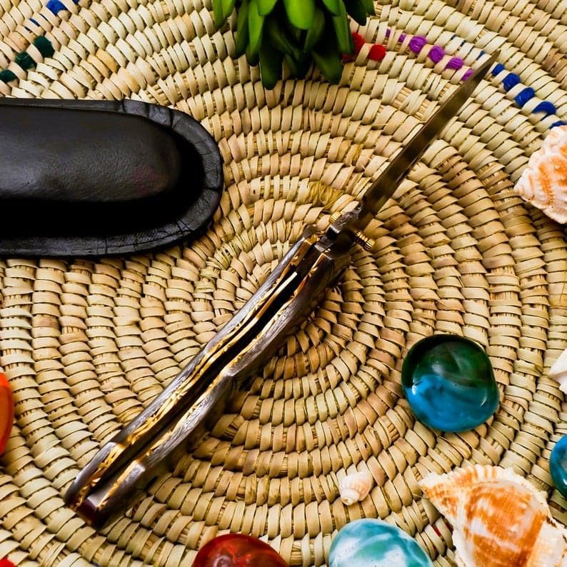 Custom Handmade Damascus Folding Pocket Knife, 512 Layers Damascus Steel, Groomsmen Knives, Christmas Gift, Birthday Gift for Him