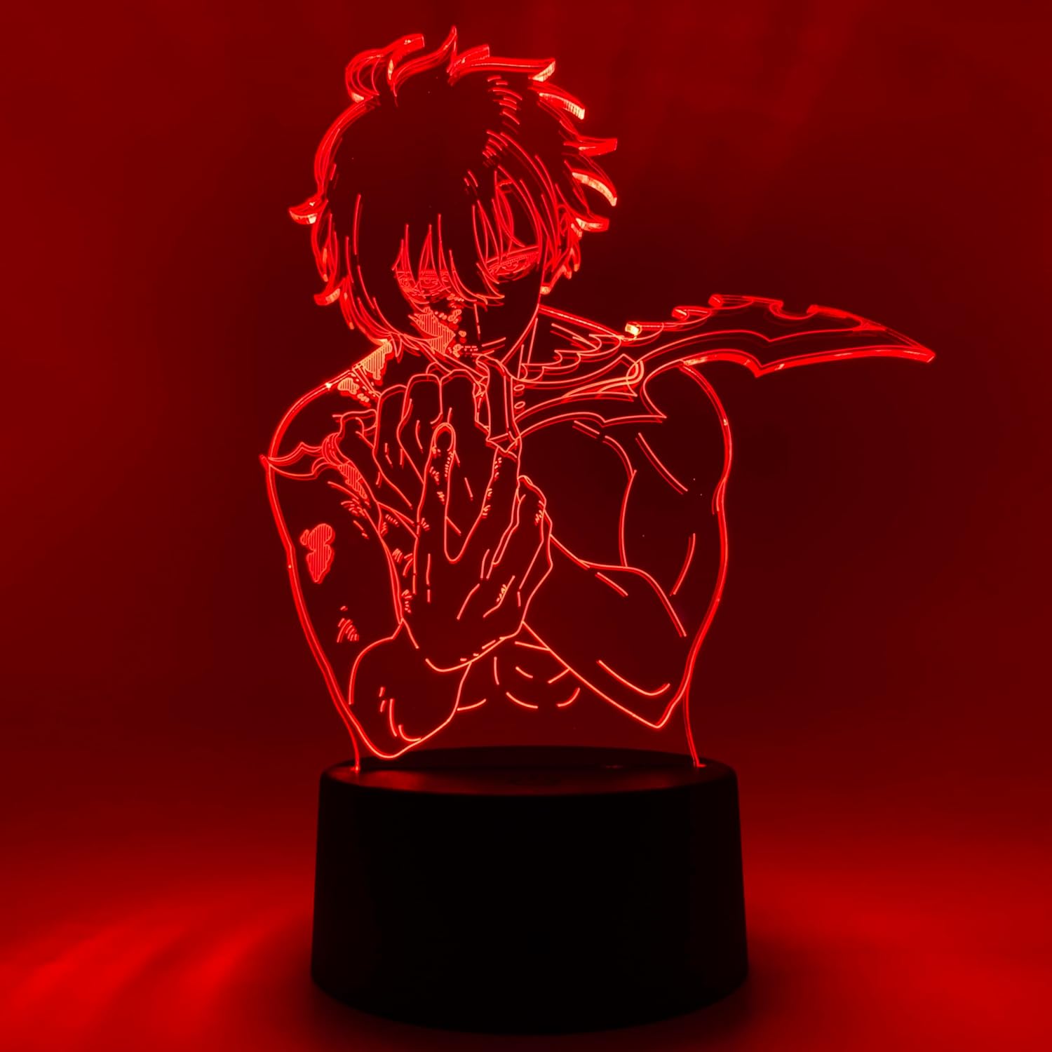Otaku Lamps Sung Jinwoo Solo Leveling – Anime Lamp Figure Night Light, 16 Color RGB LED – 3D Anime Room Décor Gift for Otaku