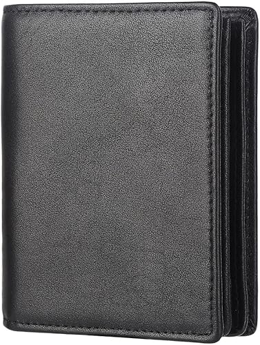 Guarditude Mens Bifold Wallets Large Capacity RFID Blocking Genuine Leather Wallet Includes ID Window and 15 Credit Card Slots, Gift for Men