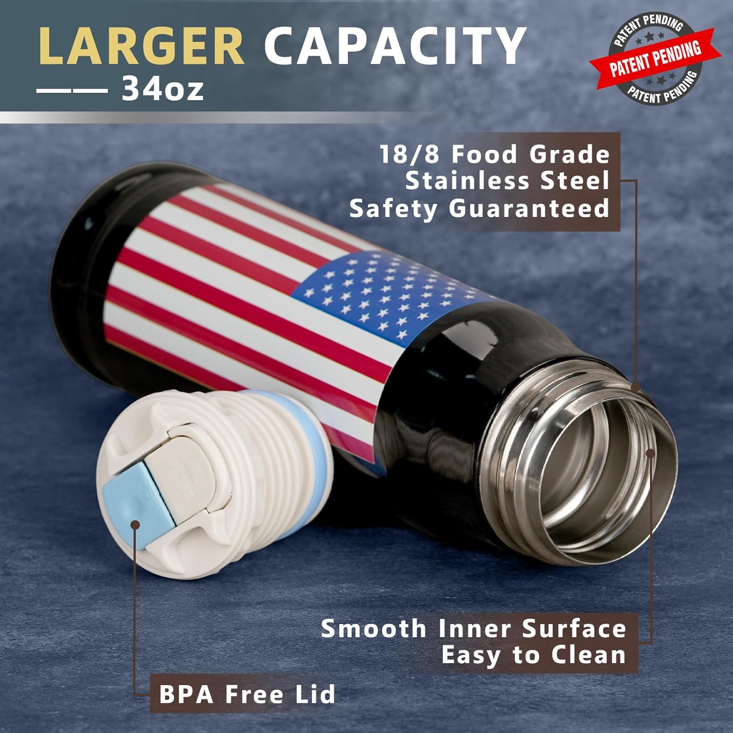 Gifts for Men, 17 oz American Flag Bullet Tumblers, Valentines Day Fishing Hunting Camping Birthday Gifts, Mens Stocking Stuffers Idea, Presents for Dad Men Husband Him - Image 4