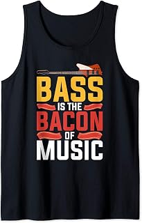 Bajista Música Bass Is The Bacon Of Music Bajo Eléctrico Camiseta sin Mangas