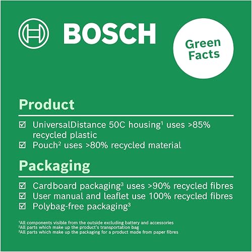Bosch Laser Measure UniversalDistance 50C (Measure Distance up to 50m Precisely, Measuring Functions, Memory Function, in Cardboard Box) - 3