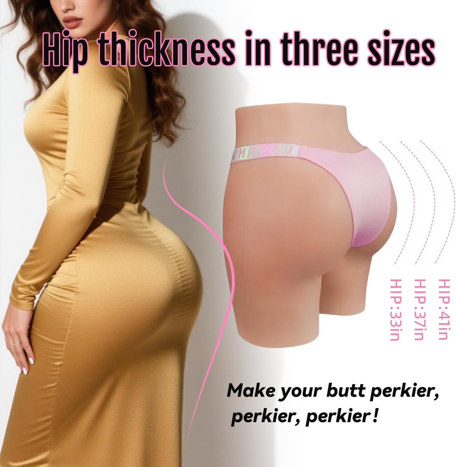Silicone Big Butt Pents Hip Enhancer Buttocks Shapewear Lifting & Shaping for Women