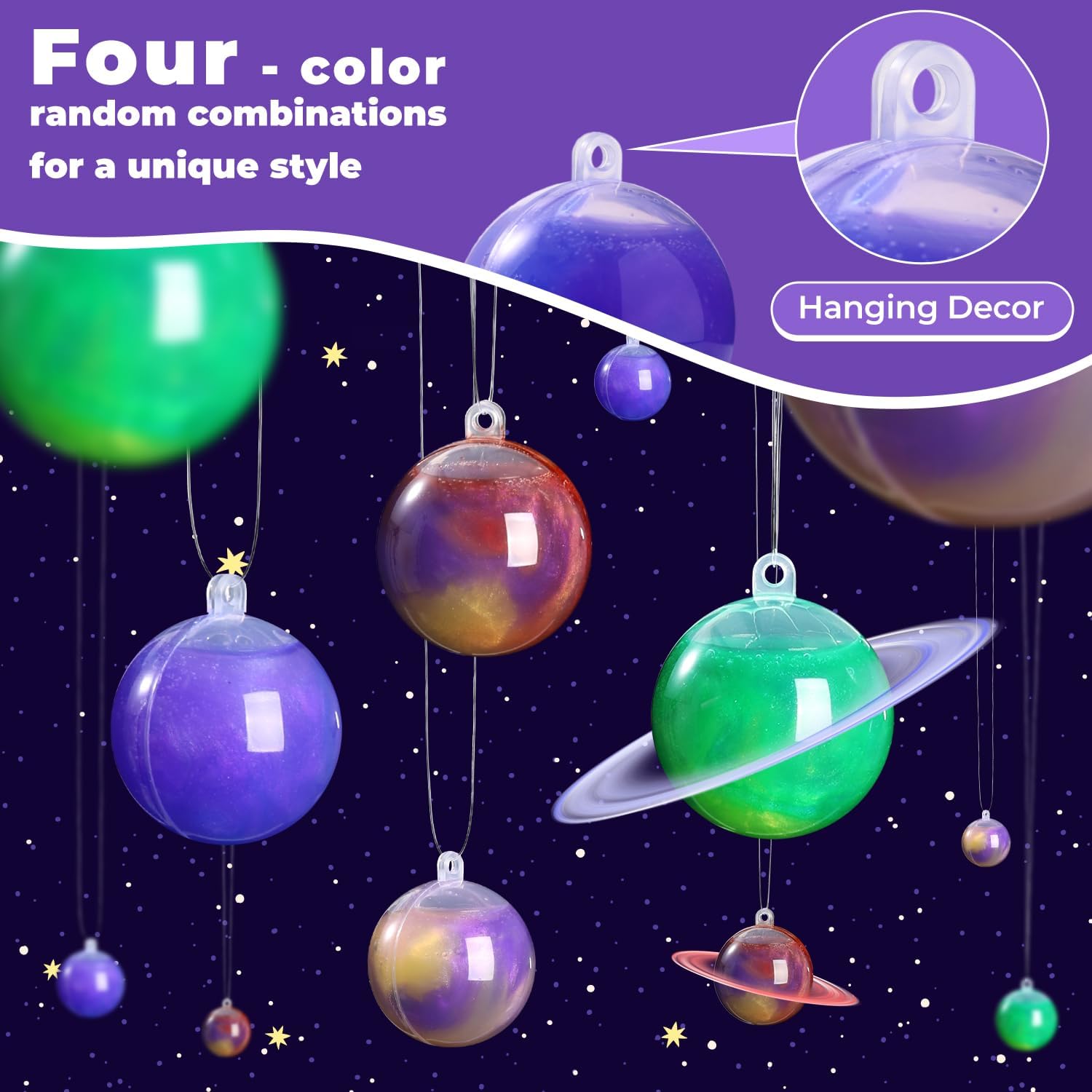 24 Pack Galaxy Slime Balls Theefun Slime Party Favors, Stretchy Non-Sticky Sensory Toys for Kids, DIY Stress Relief Putty Toys, Birthday Goodie Bag Fillers and Classroom Prizes for Girls Boys