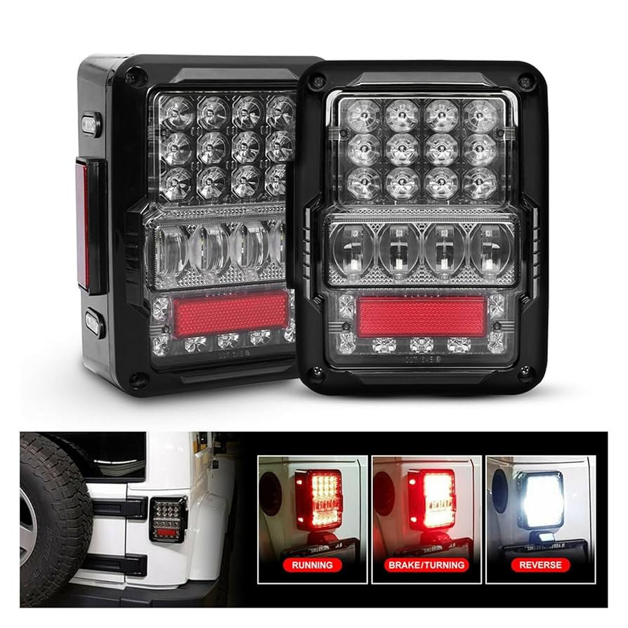 ジープラングラー JK 2007-17 LEDテールランプ日本仕様　テールライト Amazon | VOSICKY(ボスキー) ジープ jkラングラー テールランプ