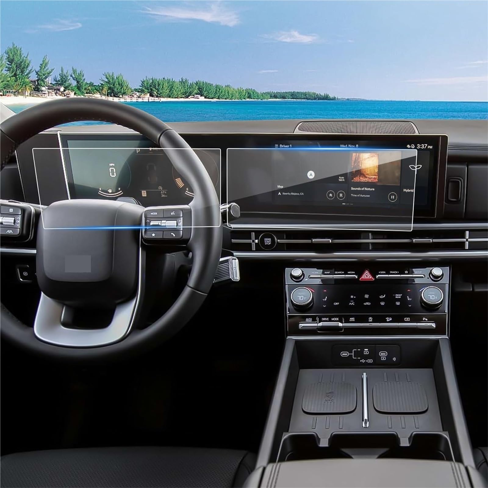 2024, dla Hyundai, Santa Fe 12,3-calowy ekran dotykowy