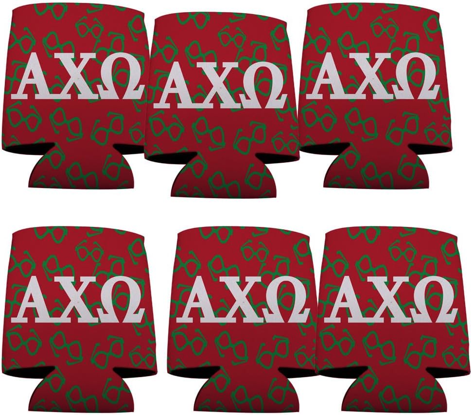 Alpha Chi Omega Can Cooler - Set of 6