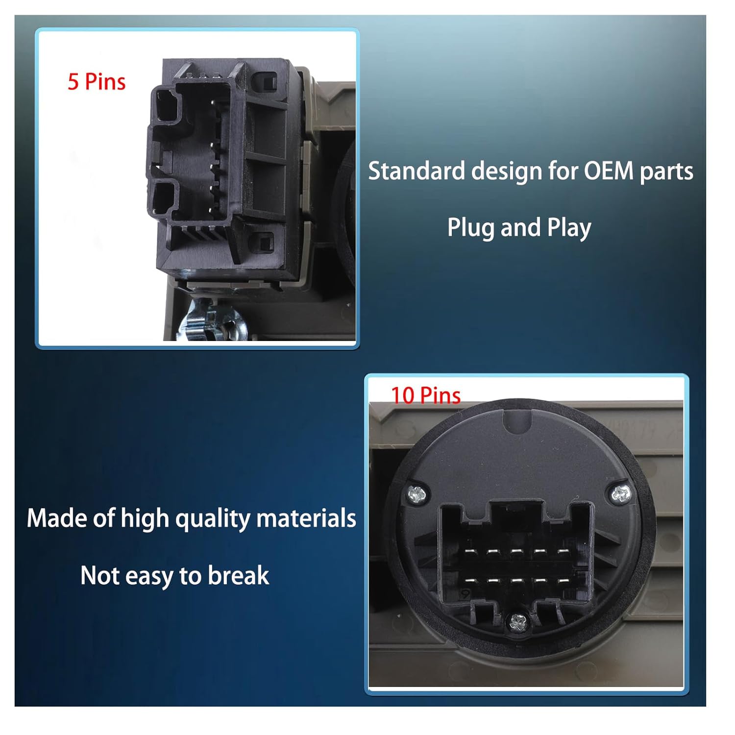 5L3Z11654DAB Headlight Control Switch Compatible with Ford F-150 2005-2008, Lincoln Mark LT 2006-2007 Head Light Switch Replace# 7L3Z11654DB, 7L3Z11654DD, SW7369, 1S9964