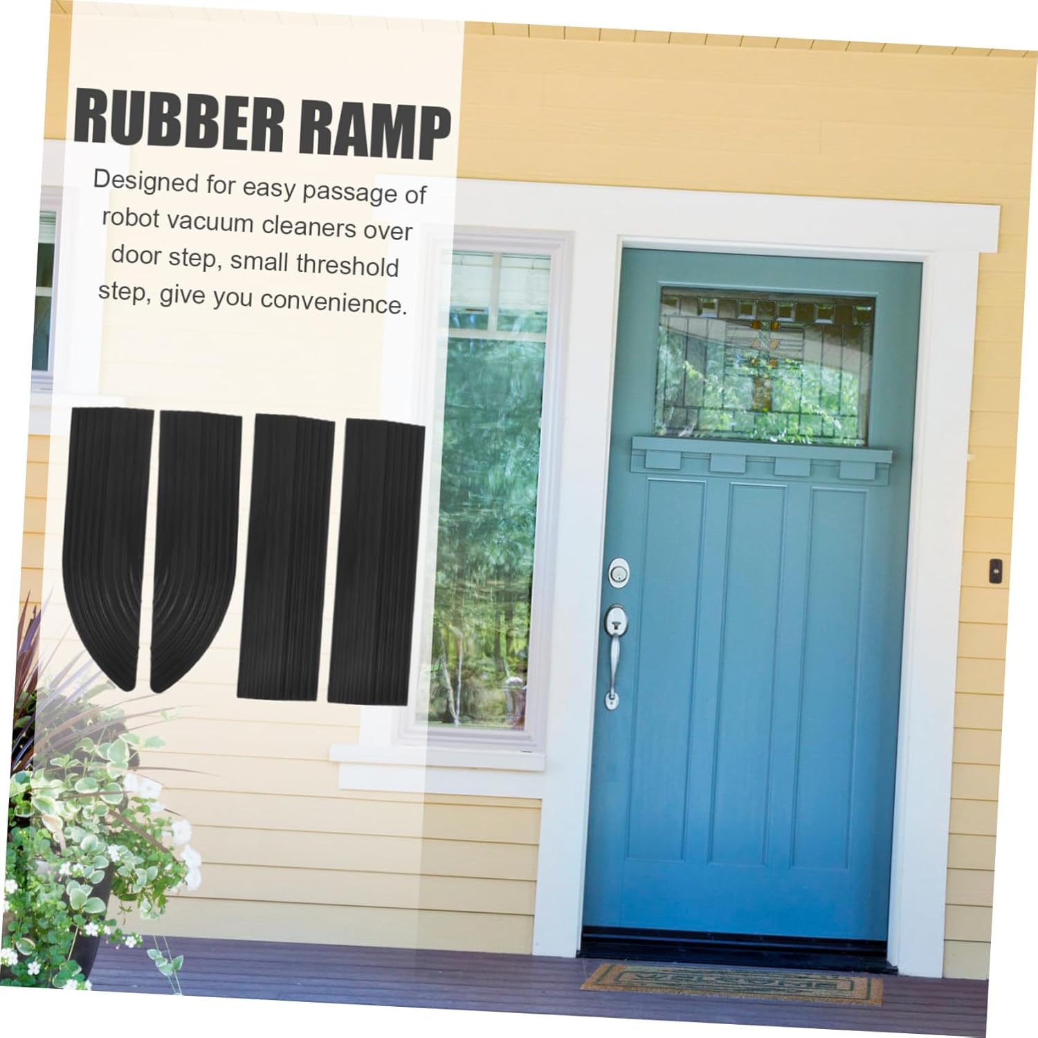 1 Set Home Ramp Pad Non Sweeping Ramp Mat for Robot Vacuums Entry Door Transitioning Durable and Easy to Clean Suitable for Home and Office Use