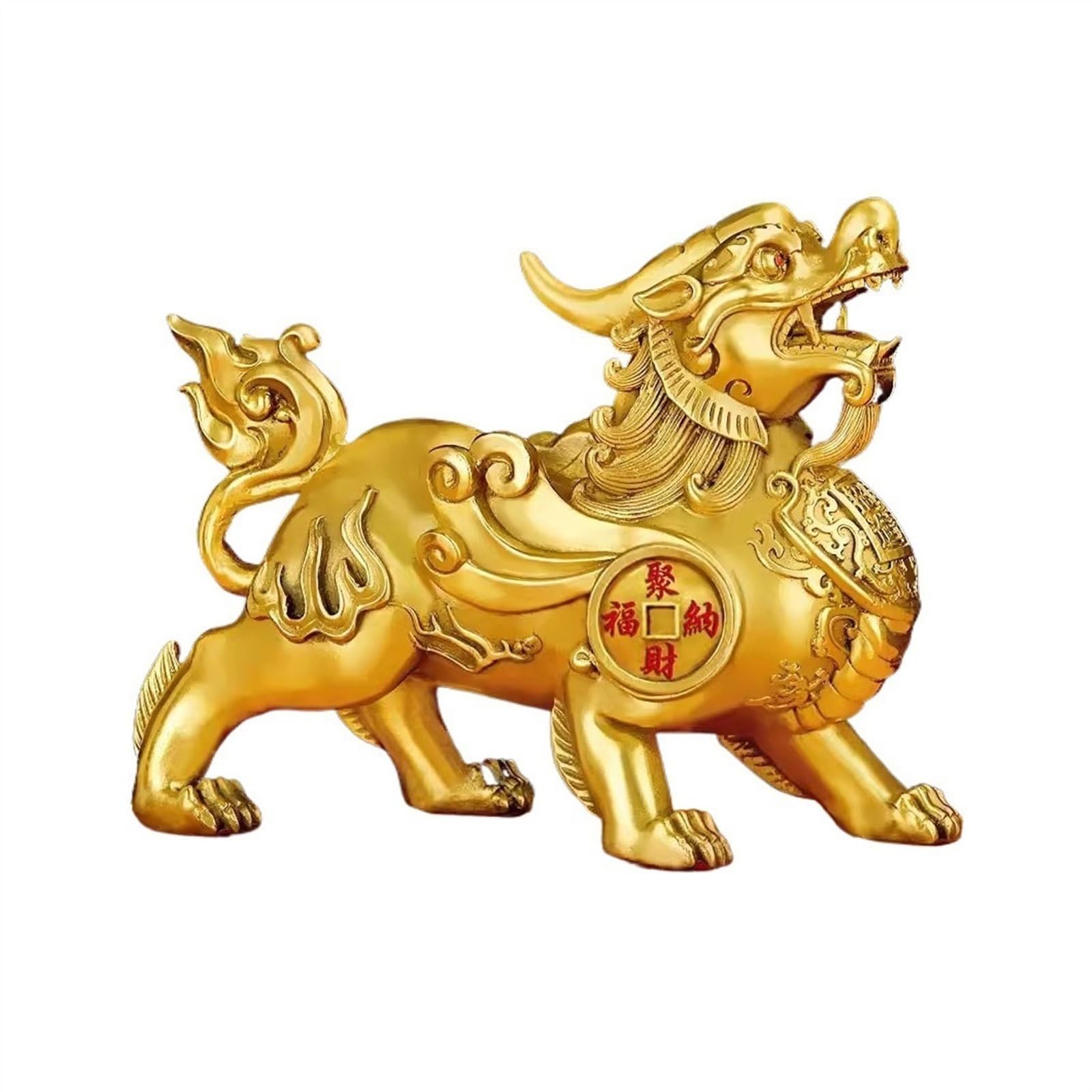 YNIYUJKL Feng Shui Buddha Statue Retro Luxury Copper Pixiu Ancient Beasts Of Fortune Feng Shui Ornaments Living Room Entrance Desktop Decorations Desktop Decoration Ornaments,Left-M