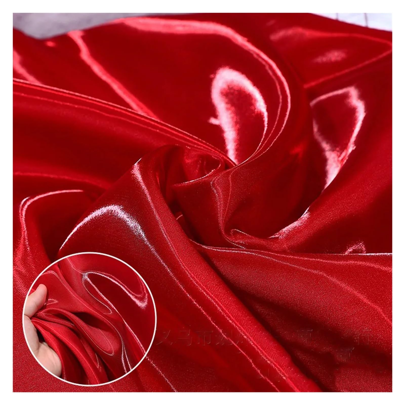 Tejido de satén sedoso líquido, Tela satinada 50x150cm multicolor for costura de vestidos novia y noche(Color16)