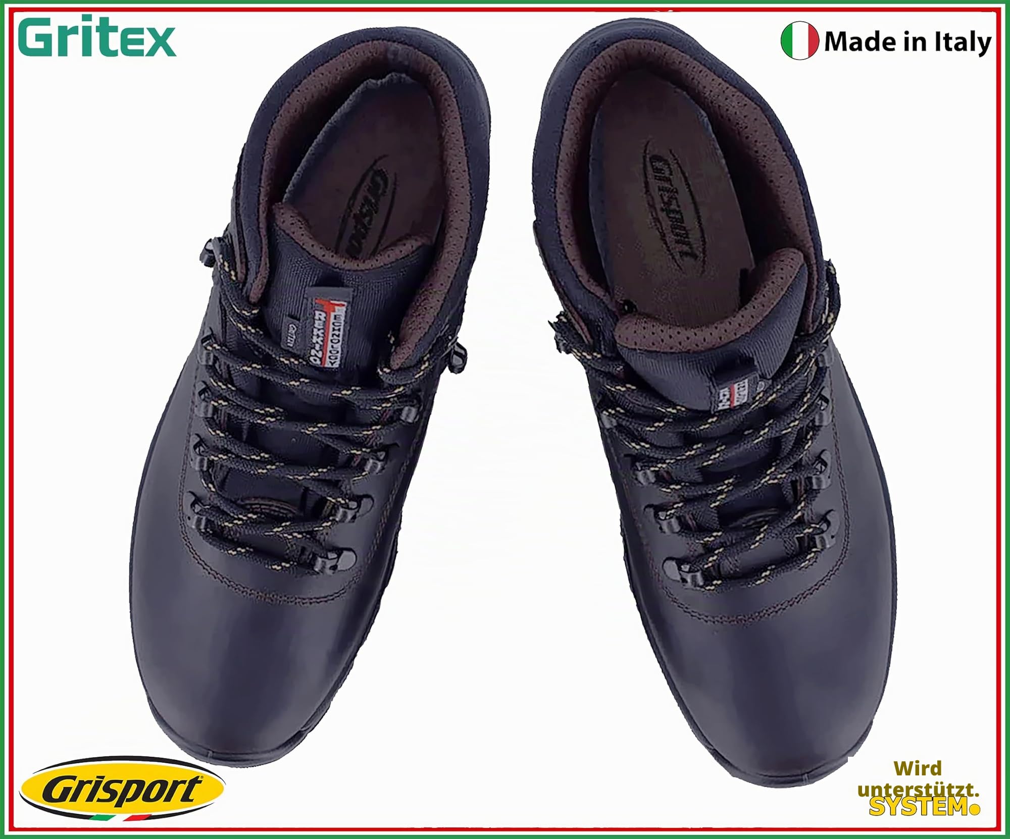 Grisport 10242D26G Lontra Dakar Trekking Höhe Knöchel Unterseite Gummi Futter GRITEX Wasserdicht Ösen Metall Support System