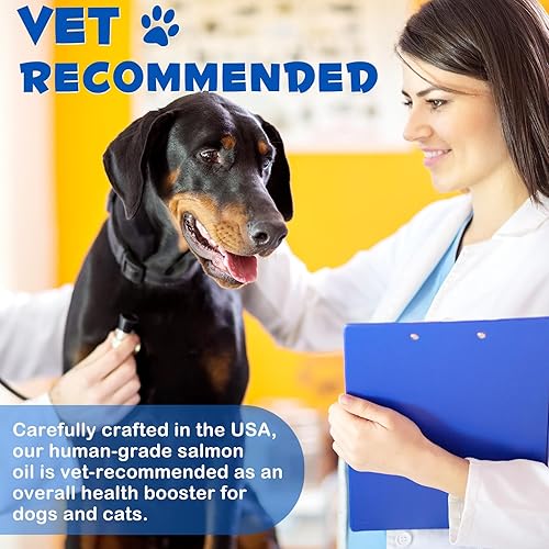 Miniatura 3 de Omega-3 para mascotas, aceite de salmón, geles suaves para perros y gatos (120 unidades) - Suplemento de salud para la piel y el pelaje con ácidos