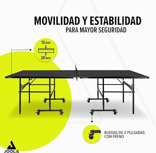 JOOLA Inside 13 Mesa de Ping Pong Mesa de Ping Pong de Interior Plegable – Montaje rápido – Incluye Red incluida, 274 x 152,5 x 76 cm - 3