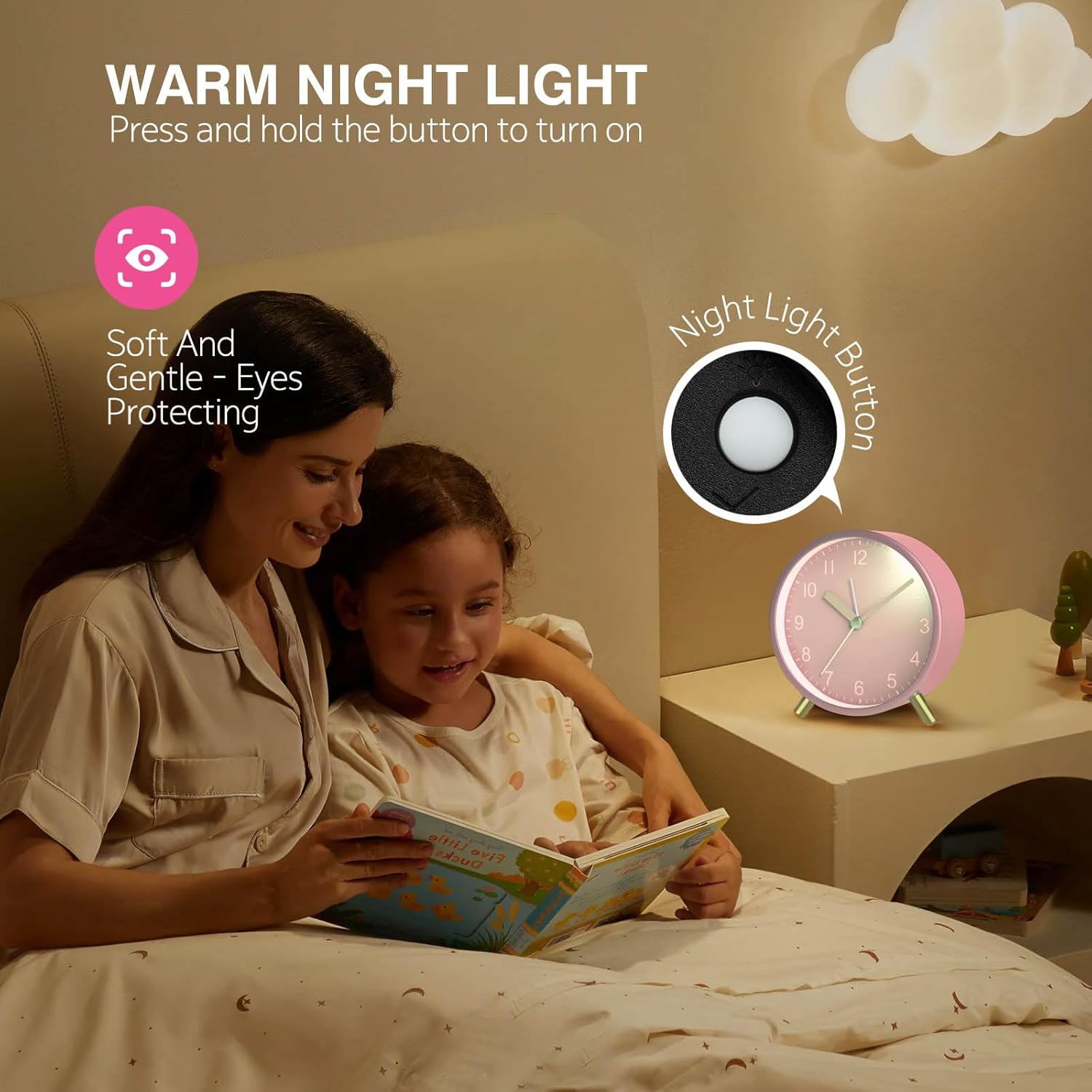 Stylish and Silent: The Perfect Alarm Clock for All Ages!