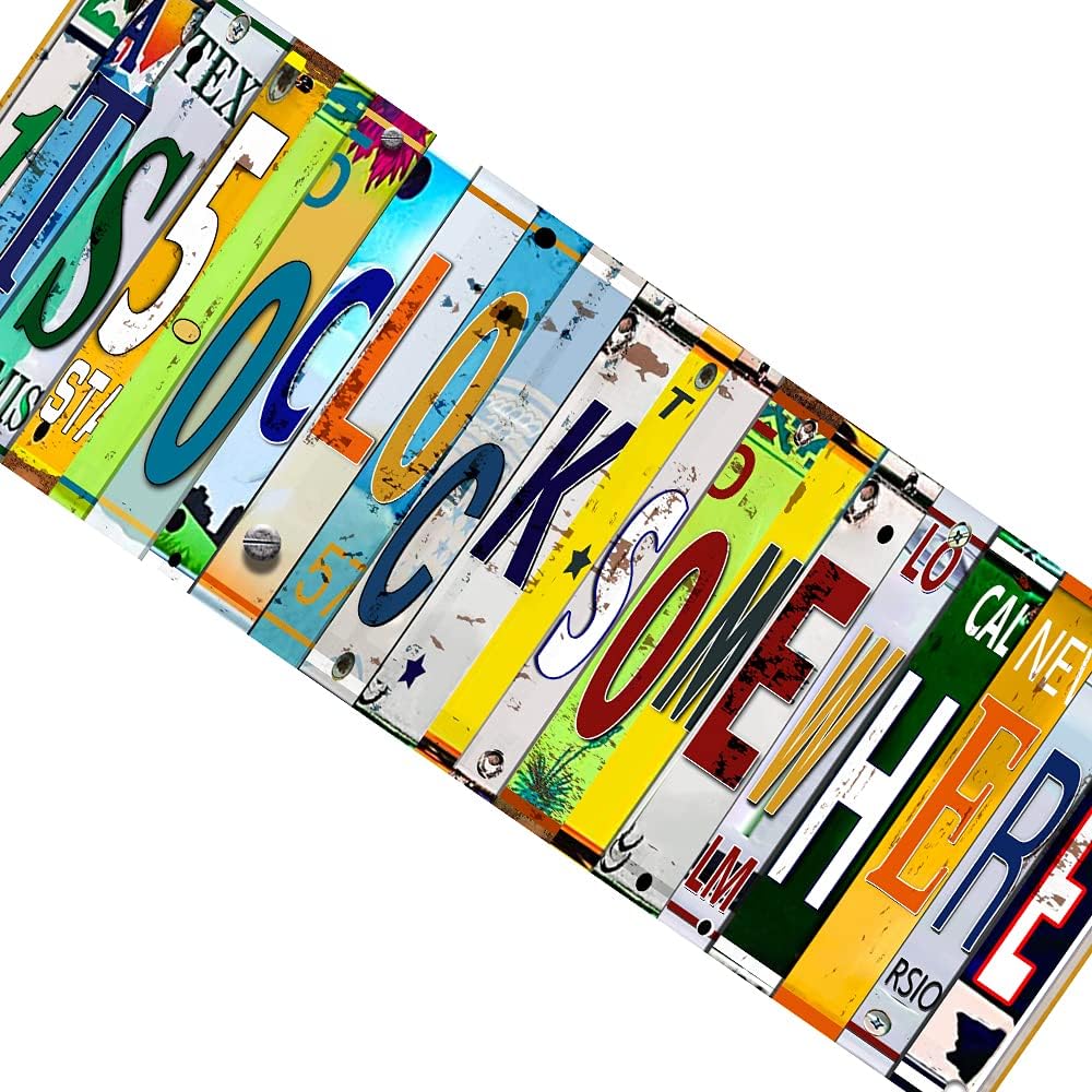 Bar Signs For Bar Decor Its 5 O'Clock Somewhere Sign,Funny Vintage Bar Accessories Drinking Signs Gifts for Men,6x16 Inch - Image 5