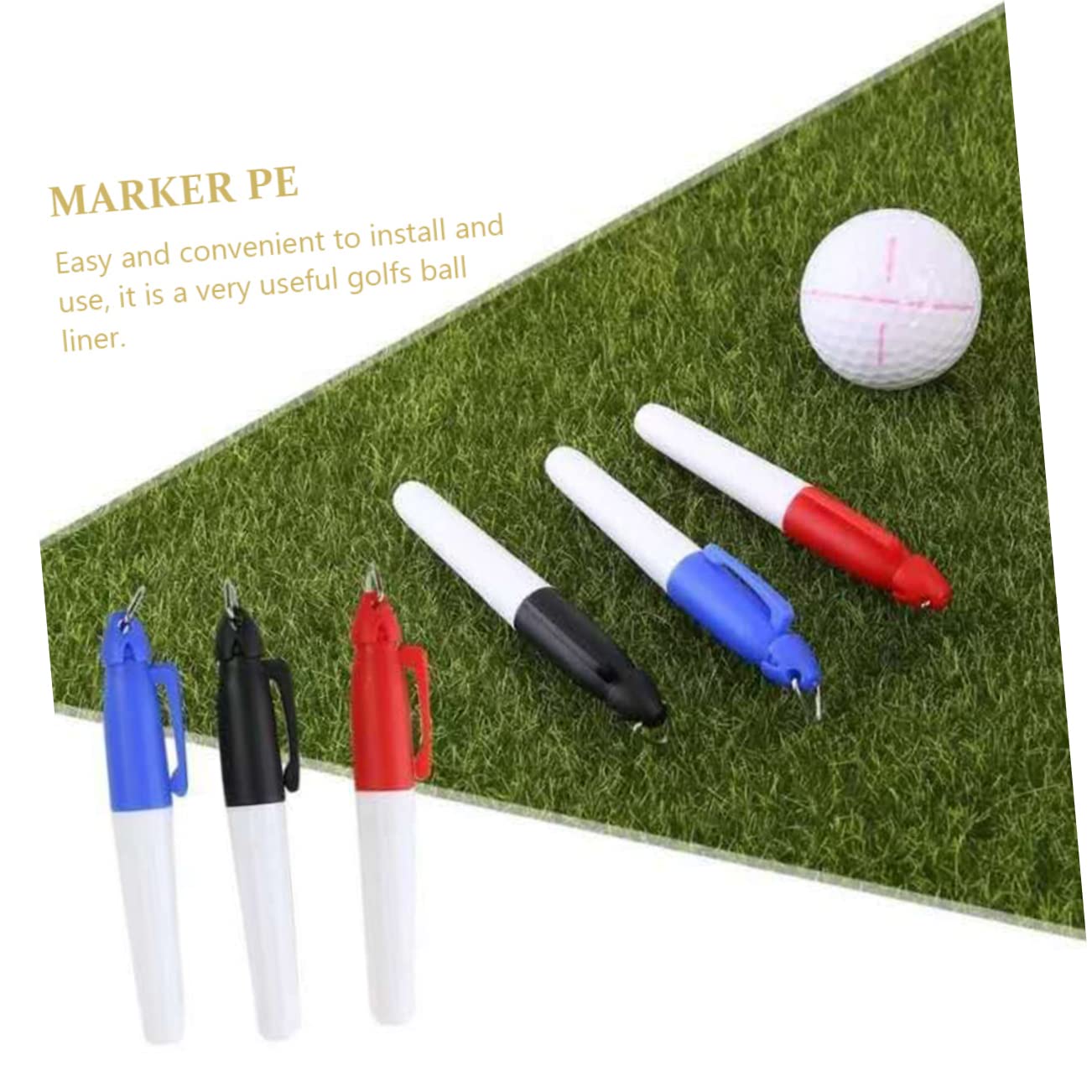 BESPORTBLE Golf-Liner Strichzeichnungsmarker Linienmarkierung Golf-Scorecard-Inhaber Ball-Liner-Marker golfrasen Golfballfelder Golfmacher mit Stift Hersteller von Golfbällen Abs