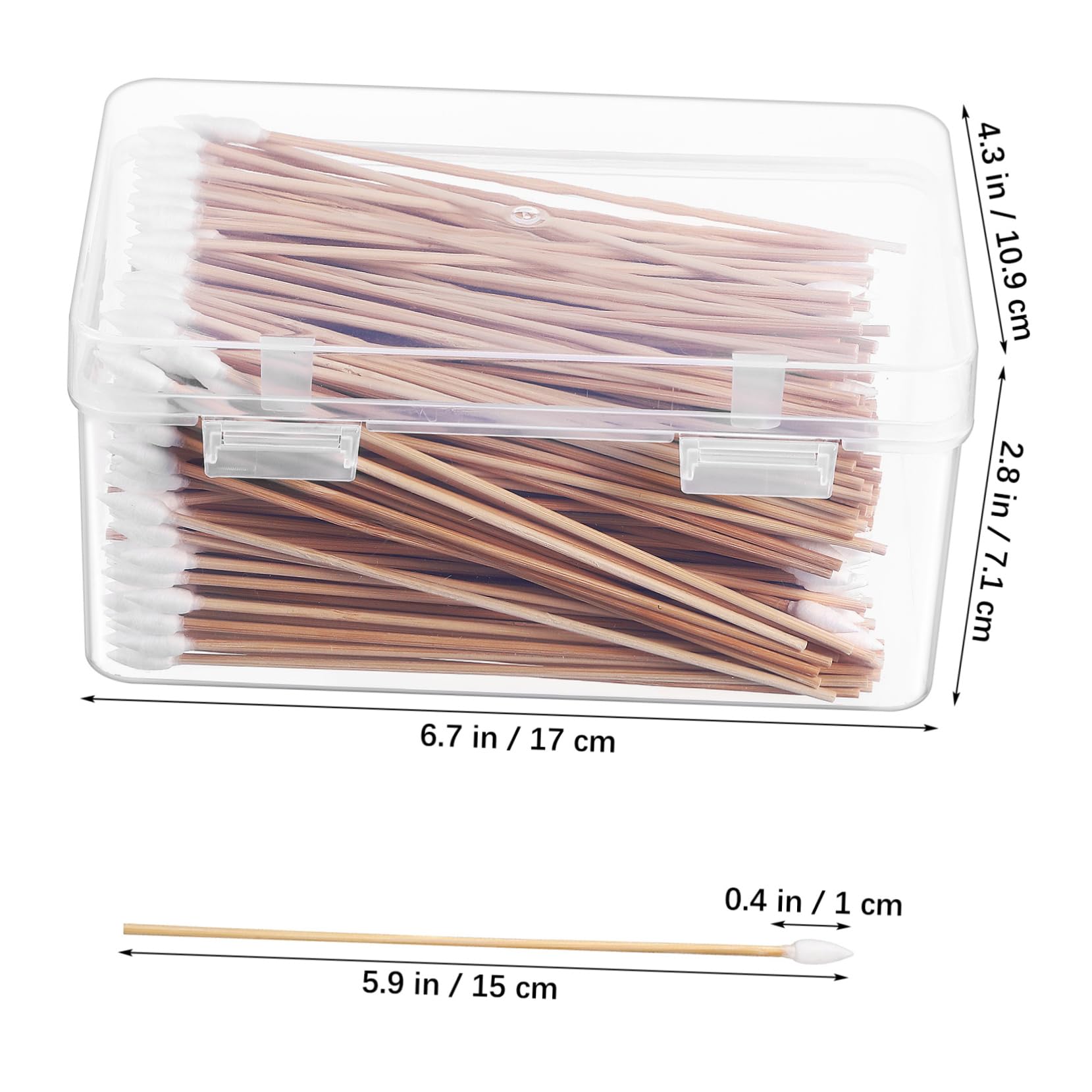 4 Sätze Make-up-applikatorstifte Zweck Reiniger Entfernung Individuell Tipps Bad Ohrenreinigungstupfer Wattestäbchen Mit Präzisionsspitze Holz Khaki 500 Stück * 4