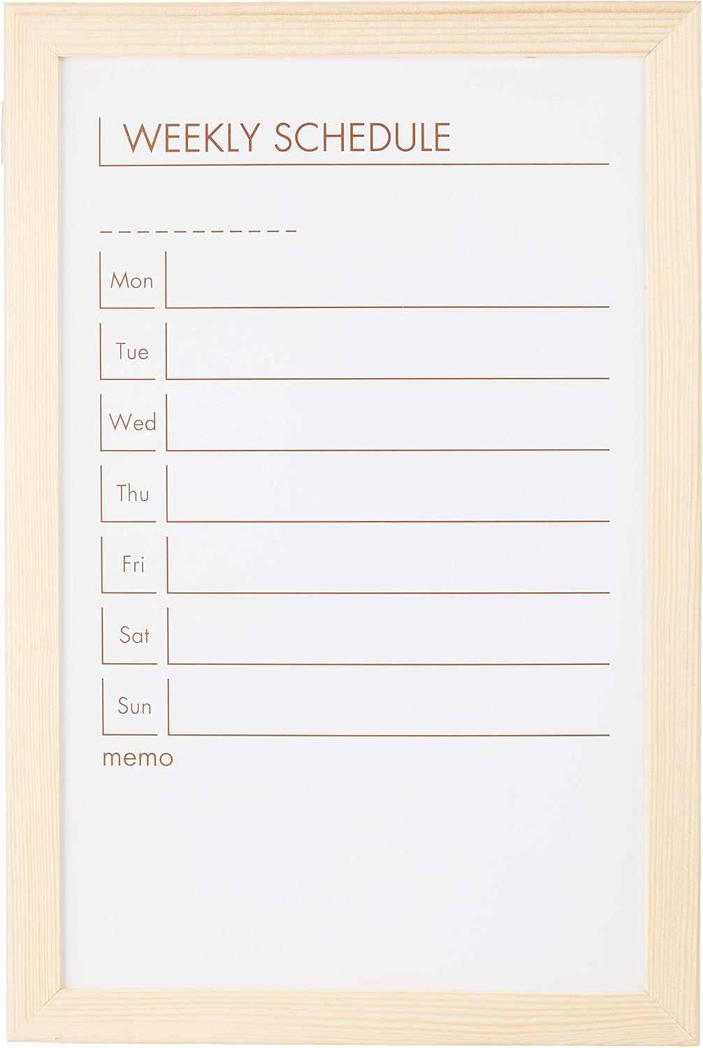 Nakabayashi SBM-E6247 Wood Schedule Board, W 24.4 x H 18.5 inches (620 x 470 mm)