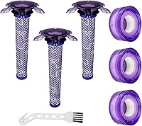 Vista 5 de Paquete de 8 filtros de vacío de repuesto para Dyson V7, V8 Animal y V8 Absolute Vacuum, 4 postes, 4 prefiltros, reemplaza la pieza # 965661-01