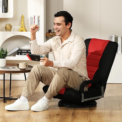 Miniatura 2 de ACIPENSER Silla giratoria para juegos multiusos, para jugar videojuegos, TV, lectura con reposabrazos soporte lumbar y respaldo de 6 posiciones