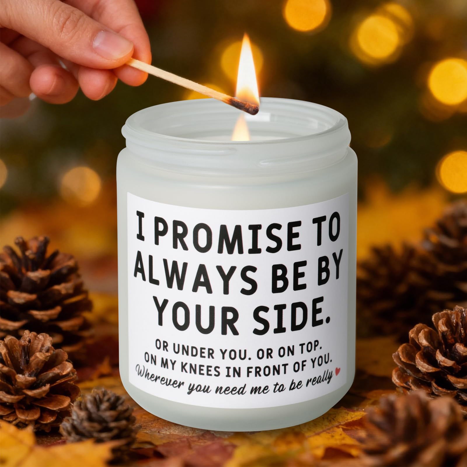 Cadeaux pour lui, cadeaux de Noël amusants pour petit ami, mari, homme, idée de cadeau d'anniversaire « I Love You » - Idée cadeau romantique pour Noël - Cadeau unique pour homme - Bougie vanille