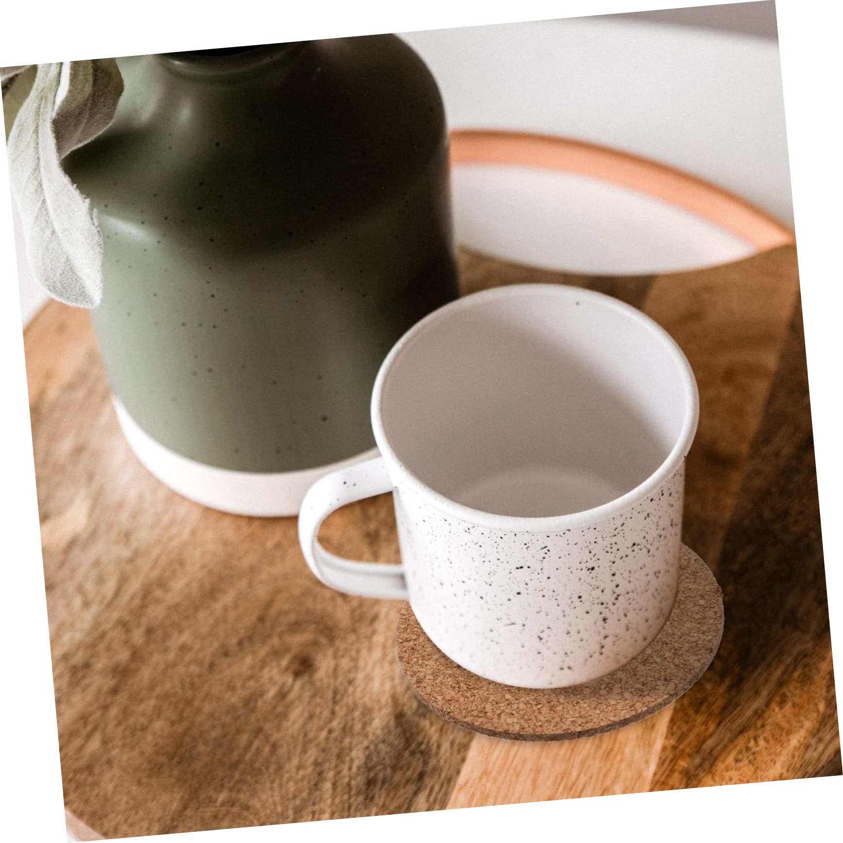 Posavasos de Corcho Redondos para Bebidas, 100 Piezas | Superficie Lisa, Base Antideslizante, Formato Redondo, Obsequio de Inauguración