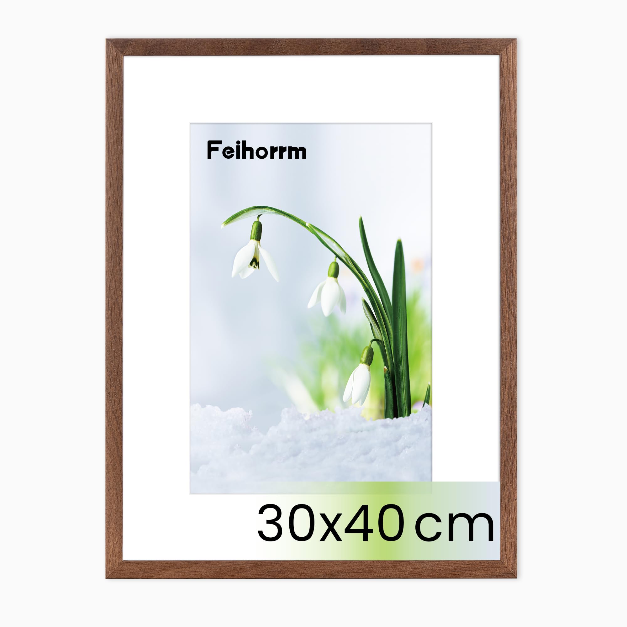 Cadre de style pour photo 30x40 cm Feihorrm en bois brun pour déco salon