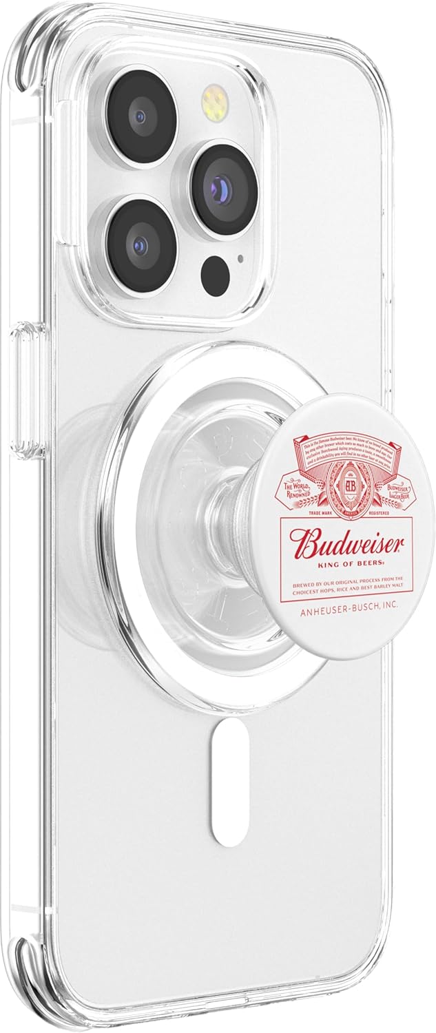 Budweiser Can Label PopSockets Stand for Smartphones & Tablets PopSockets PopGrip for MagSafe