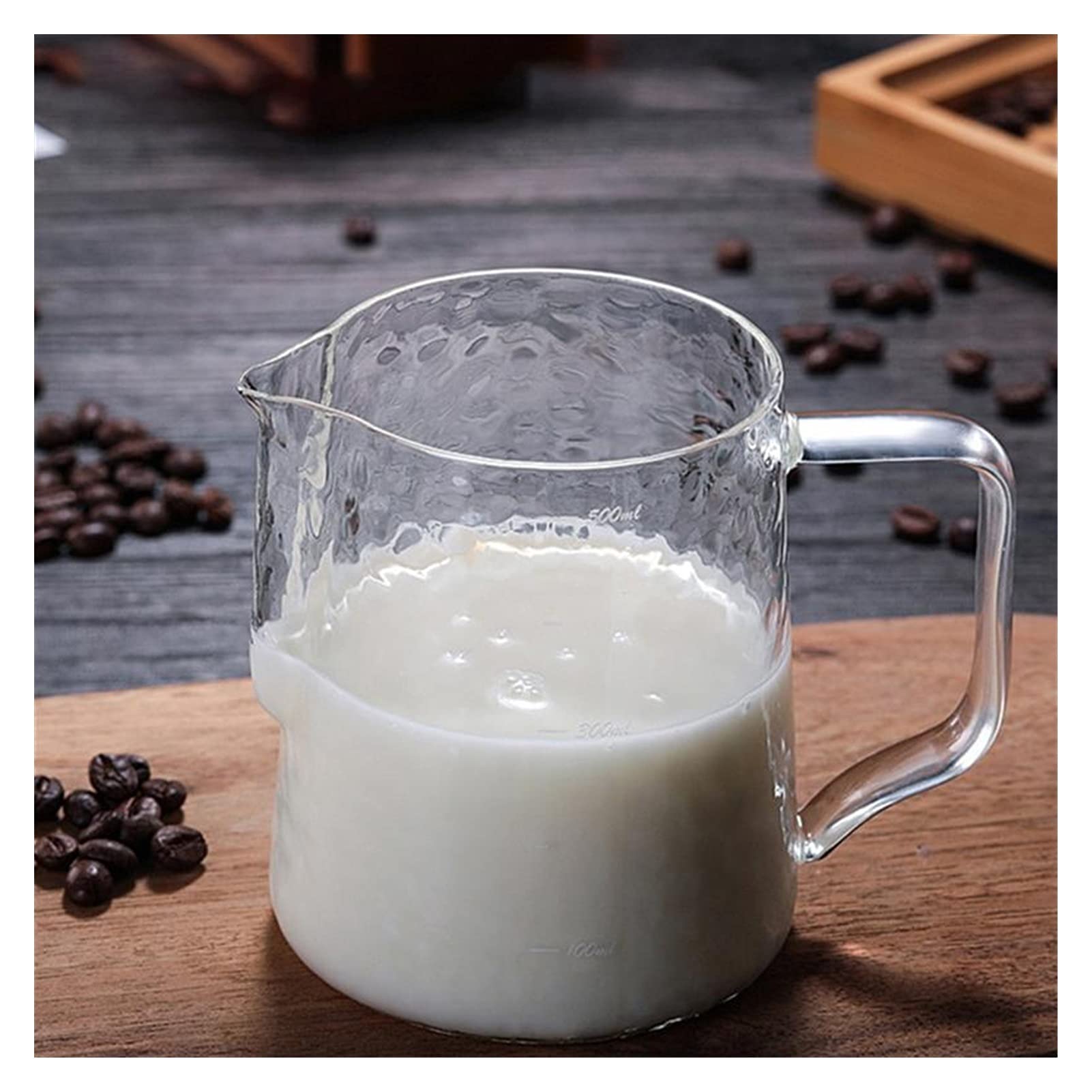 Platillo de 500ml, Jarra de Espuma Gruesa, Taza de Vidrio para café expreso, Taza medidora, Taza de Espuma de café para Platos caseros